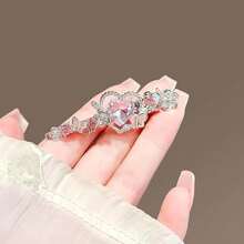 Exquisite Sweet Cool Love Rhinestone Hair Clip For Women, Small Design Side Clip Bangs And Loose Hair Clip, Temperament Hairpin Headwear - Nhiều màu - Xem 6