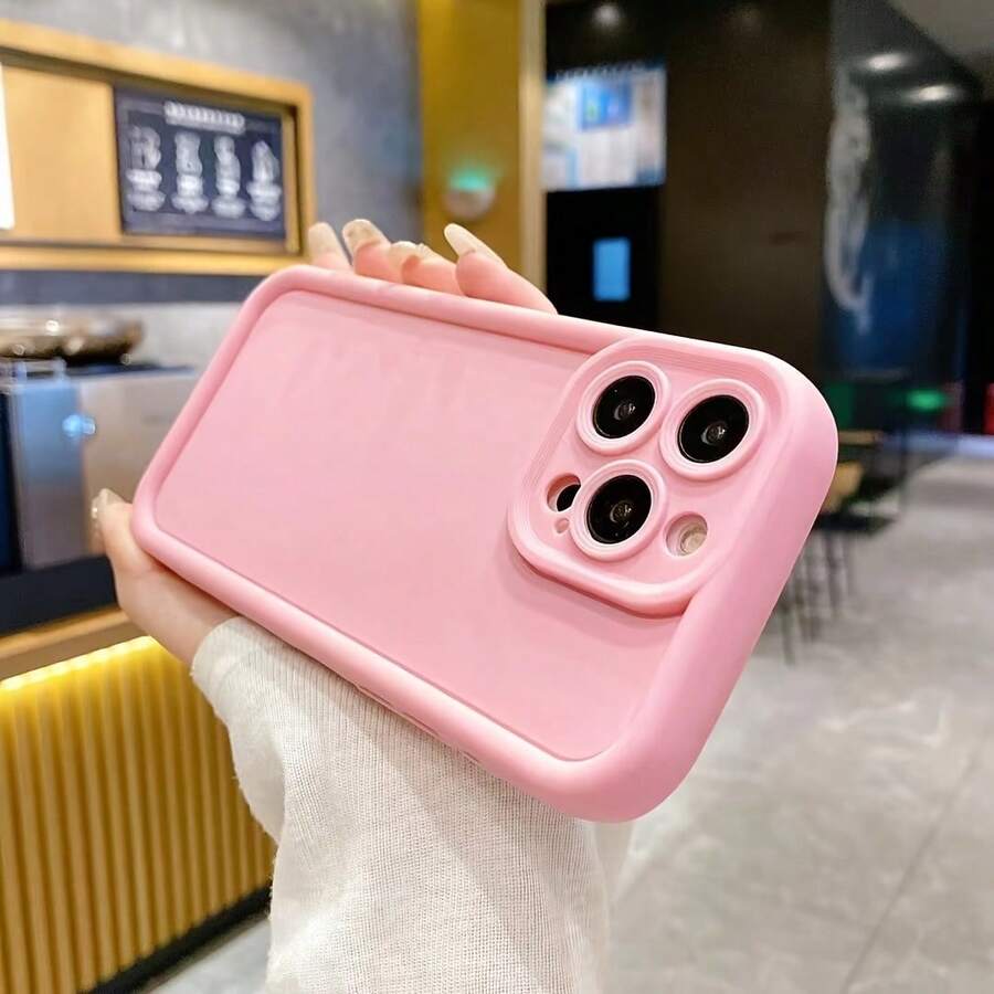 Anti-Drop Soft TPU Phone Case Compatible With Various  Models Including The Latest One. - 粉色 - 查看 1