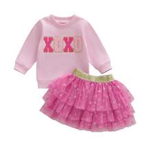 2Pcs/ Set Toddler Baby Girl Carnival Games Outfit Summer Sleeveless Lapel Collar Solid Color/Striped Vest Tops With Pleated Skirt Set - 淺粉色 - 查看 12