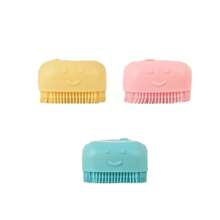 Pet Bathing Brush - Dedicated Pet Bathing Tool - Silicone Bathing Massage Brush Comb - Built-In Shampoo Dispenser Massage Bathing Brush - Dual Function Massage Comb And Cleaning Tool, Ergonomic Handle, Detachable Brush Head, Wet And Dry Use, Silicone Bathing Brush With Shampoo Storage Feature - Durable Silicone Material, Material, Convenient Bathing Brush, Can Open To Dispense Shampoo. - Multicolor - View 11