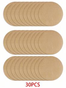 50pcs/30pcs/20pcs/12pcs/10pcs Round Linen Coarse Burlap Placemats, Heat Insulation Pads, Heat Resistant Table Mats, Suitable For Kitchen And Dining Room, Can Be Used As Wedding Tablecloth, Wedding Decor, Home Decor, Room Decor, Applicable For Wedding Party, Birthday Party, Family Gathering, Restaurant Decoration - Khaki - View 13