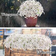 3pcs Fake Artificial Simulated Flowers, UV Resistant And Non Fading, Made Of Artificial Plastic Flowers Suitable For Window Boxes, Flower Pots, Courtyards, Homes, Indoor And Outdoor Decoration - White - View 6