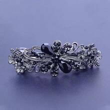1 Stück Mehrfarbige Blumen Legierung Strass Haarspange für Damen, Retro Federklemme geeignet für den täglichen Gebrauch, Haarklammern, Haarspangen, Haarclips, Haarschmuck, Französische Clips, Aussehen für Partys, Kopfschmuck, Blumen Haarclips, Haarnadeln - Verschiedenfarbig - Übersicht 15