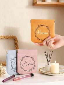 Customized Lipstick Storage Bag, Customized Travel Storage Bag, Personalized Storage Pouch, Gift For Friends, Bridesmaids, Birthday, Valentine's Day