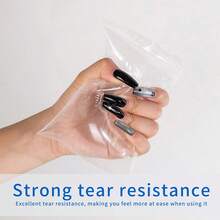 sealsuer 100个可重复密封透明塑料拉链袋,双层,厚度0.563毫米/2.216密耳,适用于旅行、运输和户外收纳,圣诞节和情人节礼物,透明塑料袋,冷冻袋,珠宝塑料包装袋,衣服/T恤/裤子透明包装袋,户外露营多用途工具包,周年纪念透明自粘袋 - 無色 - 查看 6