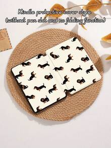 Dog Pattern Tablet Protective Case, Compatible With IPad 9.7/10.2/10.5/10.9/12.9/Pro 11 (10th Gen), Galaxy Tab S6 Lite 10.4 Inch, Kindle Paperwhite (12th Gen, 2024), Kindle (11th Gen, 2022), Soft Shock-Proof, Smart Stand/Auto Wake/Sleep Function - Multicolor - View 10