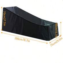1pc Chaise Lounge Cover, Outdoor Waterproof Beach Chair Cover, Garden Dust-Proof Sunscreen Lounge Chair Cover - Multicolor - View 9