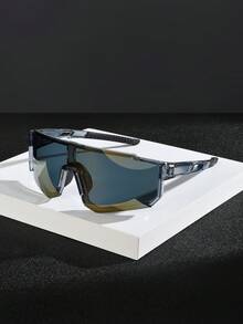 1副男士户外骑行、徒步、滑雪运动护目镜，一体式紫色和蓝色防风防护眼镜 - 護目鏡-多色 - 查看 13