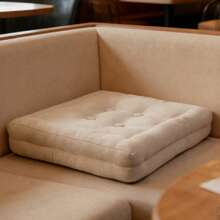 [Available In Two Sizes] Thick Bamboo-Linen Seat Cushion, 14 Versatile Colours, Ideal For Home, Camping, Bay Window, Office Or Prolonged Sitting. - màu vàng nhạt - Xem 4