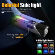 1pc All-In-One Light! Type-C Rechargeable Magnetic Motion-Sensor Headlamp, Converts To Flashlight/Bike Light, With RGB Side Lights