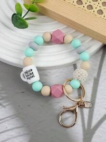 1个马卡龙撞色咖啡杯钥匙扣吊坠，咖啡杯串珠元素，实用小礼物，适合送给老师 - 彩色 - 查看 19