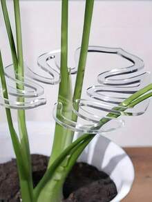 12/6/2/1件装金属龟壳叶形植物支架 - 耐用强力夹，龟壳竹子支撑系统，植物茎秆固定器，促进植物健康生长，装饰性花园支撑结构，攀援植物棚架，金属稳定器，植物生长支撑，植物支撑结构，攀援植物棚架 - 金色 - 查看 9