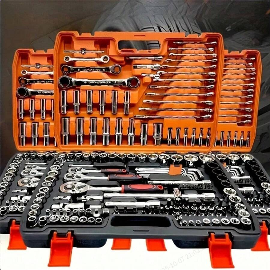 53pcs Universal Car Repair Tool Kit - Comprehensive Automotive Maintenance Solution - High-Quality Durable Parts, Suitable For DIY Repair And Daily Use - Multicolor - View 1