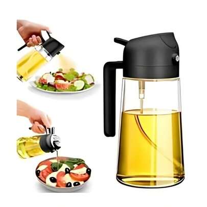 Porta Azeite  Azeiteiro Galheteiro 2 em 1 Spray Pulverizador de Vidro