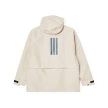 Adidas 男士休闲轻便连帽夹克，户外运动防风外套，春秋季 - 奇蹟棕 - 查看 2