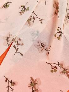 1pc Versatile Casual Party Lace Embroidery Bow Chiffon Printed Ribbon Tail Women Bowknot Hair Clip Hair Accessory - Multicolor - View 5