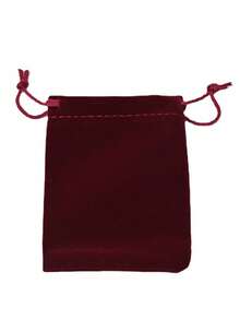 5pcs Set Drawstring Jewelry Storage Pouch, Burgundy Velvet Jewelry Bag Suitable For Necklaces, Earrings And Other Jewelry - Burgundy - View 13