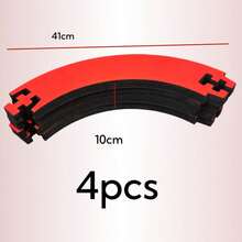 新款拼图式飞镖靶外圈，加厚黑色橡胶圈，适用于黑色飞镖靶 - 紅色 - 查看 2