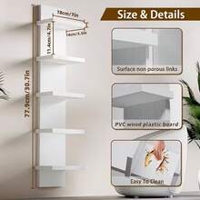 3/5-Tier Floating Wall Shelf Unit - Versatile Storage & Display For Bedroom, Living Room, Office - Ideal For Books, Shoes, Vanity, And TV - Modern Minimalist Design Shelves - Màu hỗn hợp - Xem 6