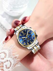 SANDA Luxury Quartz Watch Women Elegant Stainless Steel Watch Luminous Waterproof Date Wristwatch Ladies Dress Watch Ms4006 - White - View 5