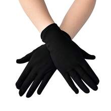 1 Pair 22cm Milk Silk Elastic Short Cycling Gloves, Suitable For Costume Play, Performance And Fashion Decoration Holiday Gloves - One Size - View 7