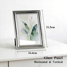 Khung ảnh viền bạc dập nổi họa tiết dây thừng, kích thước 4x6/5x7/6x8 inch, nhiều kích cỡ, nhẹ, sang trọng, thích hợp để trưng bày trên bàn làm việc, trang trí phòng ngủ và phòng khách, quà tặng. - Bạc - Xem 10