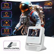 New Flagship A2Pro Smart Projector, Equipped With Android 12 System, Built-In Touch Screen, 1080P Native Resolution, WIFI6, Rotary Speaker, Auto Obstacle Avoidance & Focus, 16:9 Aspect Ratio, Suitable For Home Theater, Smartphone & Computer Projection, Video Wall Projection, Multimedia Presentation, Modern Smart Small Device, High-Definition Lens