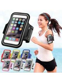 1pc Sports Arm Bag, Fitness Phone Wristband Pouch, Running Bag, Fits Phones Under 5.5 Inches, Waterproof & Sensitive Touch Screen - Multicolor - View 1