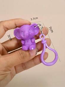 Mini Silicone Lip Brush, Cute Elephant Design, Small Size With Cap, Lip Gloss Brush For Blending, Portable & Convenient Makeup Brush Tool