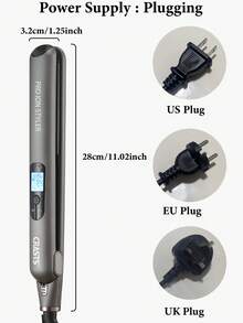 CRASTS 2-In-1 Straightening & Curling Hair Iron, Ceramic Flat Iron For Straightening, Curling, And Bangs, No Damage To Hair - Grey - View 4