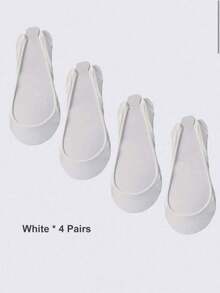 1/4/8 双装女士硅胶防滑镂空后跟袜，带缓冲鞋垫，适合搭配高跟鞋或日常穿着 - 彩色 - 查看 11