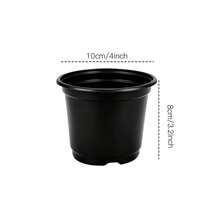 100pcs Small Flower Pots And Seedling Pots - Made For Outdoor Succulent Mini Garden & Seed Germination - Black - View 4