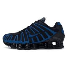 Nike Men's SHOX TL Air Cushion Sports Training Shock Absorbing Running Shoes - Black/Blue - View 6