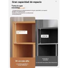 Librero De Madera Con 3 Puertas 140*20*100cm Nuez De Osugi - Marrón - Ver 8