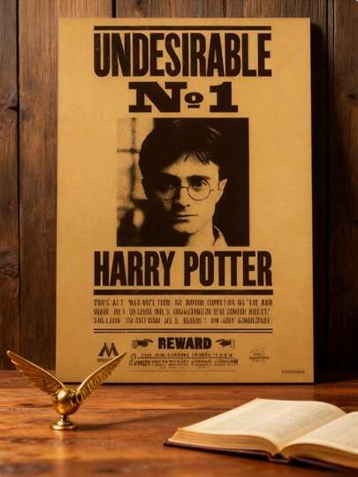 7pcs Harry Potter Wanted Poster, Harry Potter Movie And Merchandise Classic Aesthetic Posters, Suitable For DIY Photo Frames, Corridors, Bedrooms, Offices, Living Rooms Wall Decor [Official Authorized]