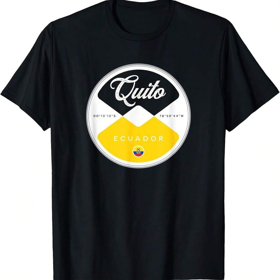 Quito Ecuador Circle Graphic T-Shirt - Verde - Ver 1