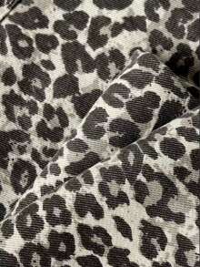 Teen Girl Casual Loose Fit Leopard Print Denim Jeans - Multicolor - View 4