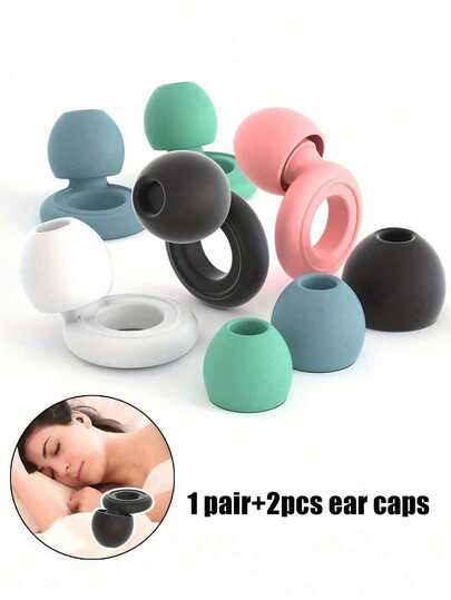 1 Pair Of Reusable Silicone Earplugs, Includes 3 Pairs Of Large/Medium/Small Ear Tips - Soft And Comfortable Earplugs, Suitable For Sleeping, Swimming, Concerts, And Studying - Mixed Colors, Snug Fit, Discreet Design, Durable Material, Essential For,Earplugs Designed For During Concerts, Silicone Earplugs, Specially Designed For Sleep, Super Soundproof Device, Noise Proof, Snoring Learning Anti Noise Ear Cap