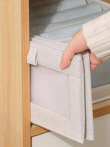 1pc/2pcs/5pcs White Fabric Transparent Window Storage Box, Underwear & Clothing Organizer Drawer, Stackable Storage Container For Wardrobe, Toys & Miscellaneous - Multicolor - View 6