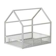 Grey (Without Mattress) Product Code: 93 (=491011AAG) Upholstered Double Bed With Adjustable Headrests, Hydraulic Bed Frame With Storage, Linen Bed With Metal Slatted Base, Grey (Without Mattress) - White - View 4