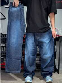 Original Dazzling Dark Blue Balloon/Baggy Jeans - Sportlife Streetwear Original Jeans - 藍色 - 查看 5