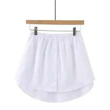 1pc Elastic Waist Extender, Women Shirt Extender, Adjustable Layered Fake Skirt Hem Extender - White - View 13