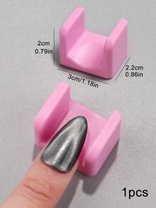 5D磁性猫眼美甲凝胶指甲油磁棒，U型磁条，白色、粉色、黑色可选，适用于DIY法式美甲 - 彩色 - 查看 6