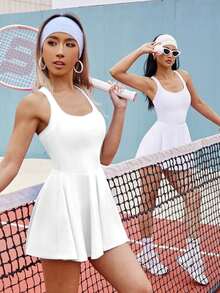 Women Active Dresses - White - View 5