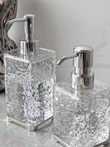 1个300毫升/400毫升可重复灌装塑料波浪纹理洗发水/沐浴露瓶，大容量泡沫泵头，适用于乳液、面霜、香皂、护发素等。 - 彩色 - 查看 8