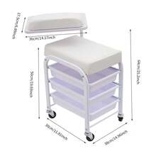 Sgabelli per salone e spa - Bianco - Visualizzare 3