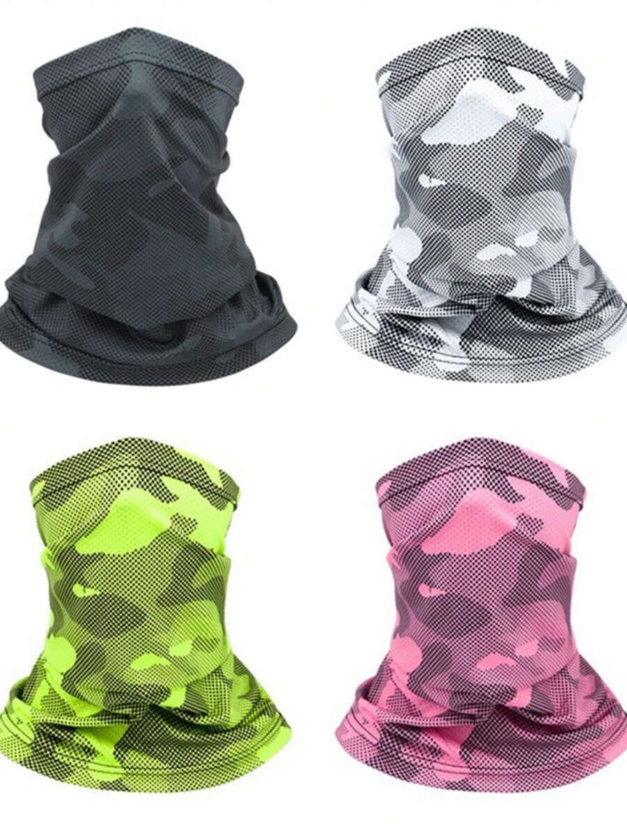 1pc Hanging Ear Mask Thin Breathable Half Lace Cover Summer UV Protection Windproof Mask For Women Men - Multicolor - View 1