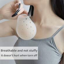 Seamless Breathable Silicone Breast Pads Women - Sticky Bra - Non-Slip Adhesive Breast Cover - M - 4,13 inch/10,5 cm - Xem 5