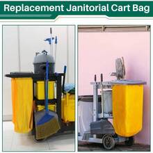16x 11x 27 Inch Janitorial Cleaning Cart Bag High Capacity Commercial Janitorial Cart Bag Housekeeping Housekeeper Restaurant Motel Cafe Facility Office, 23 Gallon, Yellow1 Pc - 黃色 - 查看 8