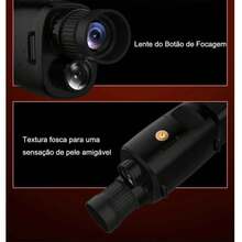 Monóculo Visão Noturna 1080p Alcance 800m Zoom Digital 16x Infravermelho Gravador Caça Binóculo - Preto - Visão 6